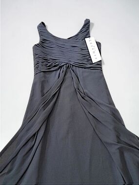 Bill Levkoff Charcoal Gray Sleeveless Maxi Gown Size 12 Girl
